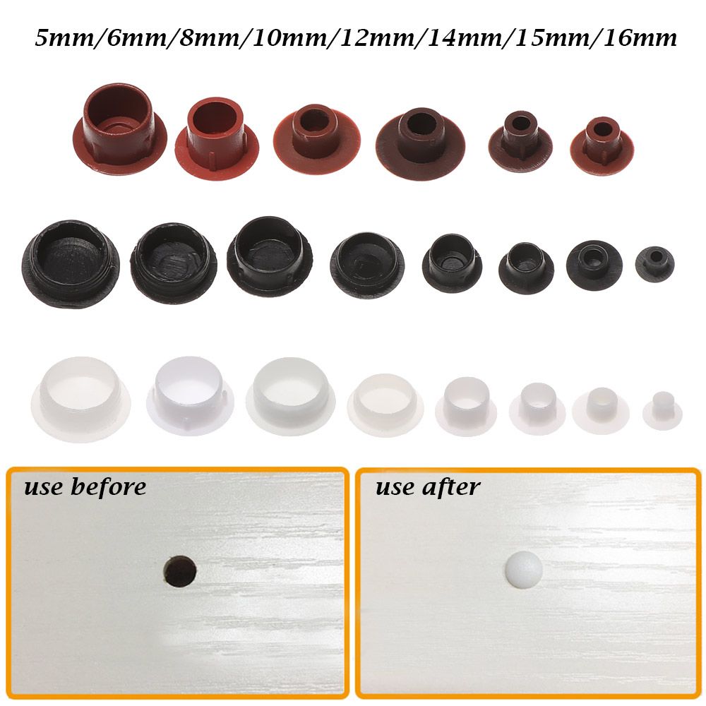 Furniture Hardware Screws - 50ชิ้น5-16มมหลุมเฟอร์นิเจอร์ครอบคลุมการป้องกันสกรูตกแต่งปลั๊กฝุ่นตู้เจาะรูฮาร์ดแวร์ปลั๊ก Grommet