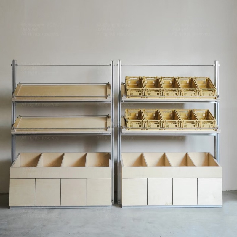 Furniture For Hardware Shop - ชั้นวางสินค้าอลูมิเนียมแบบตั้งพื้นถึงเพดานสำหรับโชว์ตัวอย่างในห้างสรรพสินค้า บริเวณสำนักงาน หรือพื้นที่แสดงสินค้า