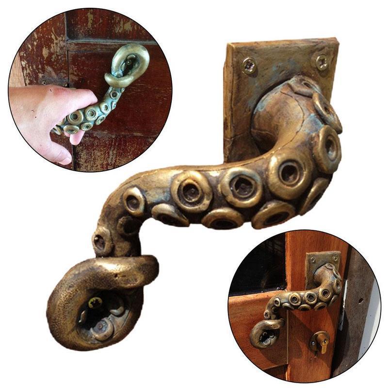 Furniture Joint Hardware - Vintage Octopus ลูกบิดประตูสัตว์สไตล์กลางแจ้ง Hook เฟอร์นิเจอร์ลิ้นชักบาร์ดึงฮาร์ดแวร์โบราณตู้ Shake