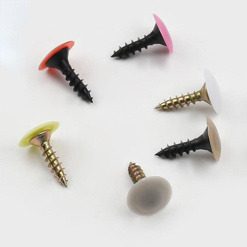 Furniture Hardware Screws - 100/500/1000 ชิ้นฝาครอบสกรูพลาสติกน็อตสกรูฟิลลิปส์แบบแบนสแนปฝาครอบป้องกันเฟอร์นิเจอร์ตกแต่งโบลต์ฮาร์ดแวร์