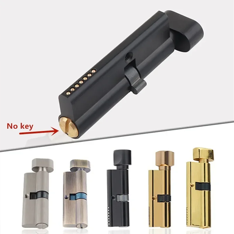 Furniture Joint Hardware - ในร่มไม้ประตูทองเหลือง Keyless ล็อค Core ห้องน้ําประตูล็อคห้องครัวฮาร์ดแวร์เฟอร์นิเจอร์อุปกรณ์เสริม