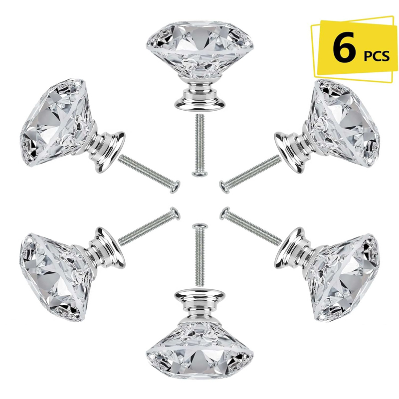 Furniture Joint Hardware - ลูกบิดตู้ 6 ชิ้น พร้อมสกรู ขนาด 30