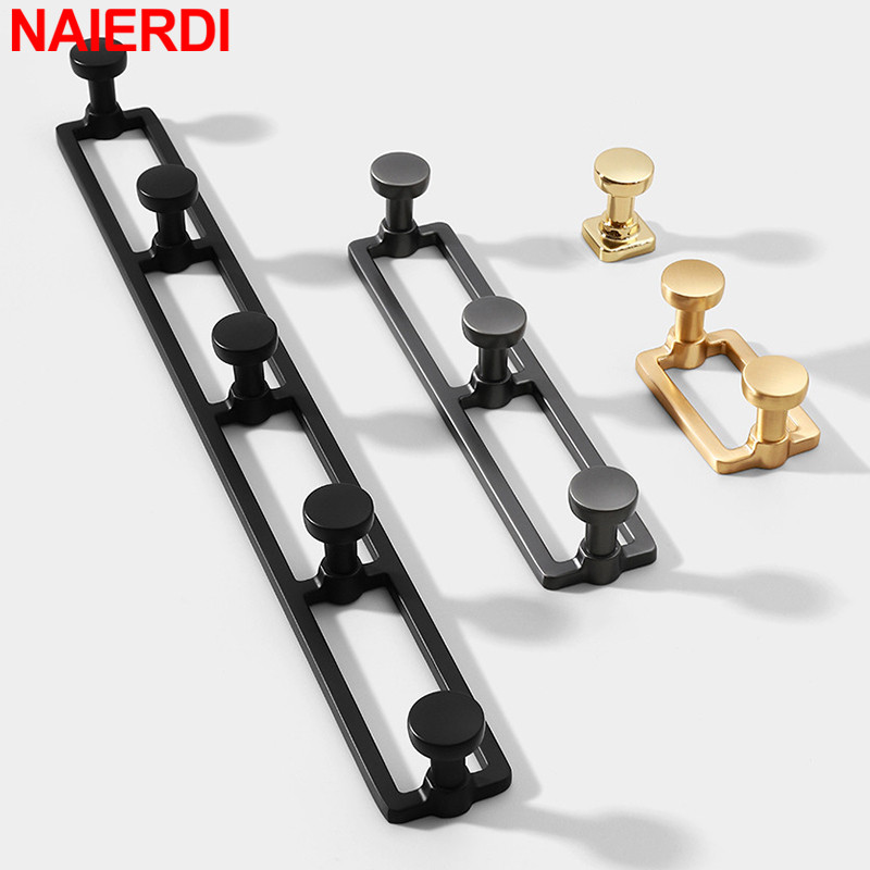 Furniture Hook Hardware - NAIERDI แขวนผนังตะขอเดี่ยวโลหะผสมสังกะสี 5 คู่แขวนสําหรับแขวนเสื้อผ้าหมวก Coat Key