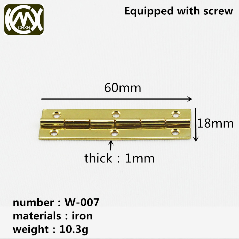 Furniture Grade Hardware - KIMXINคุณภาพสูงไม้กล่องอุปกรณ์ฮาร์ดแวร์ซิการ์กล่องบานพับ60มิลลิเมตรยาวบานพับเหล็กอุปกรณ์ที่มีสกรูกล่องไม้hingW-007