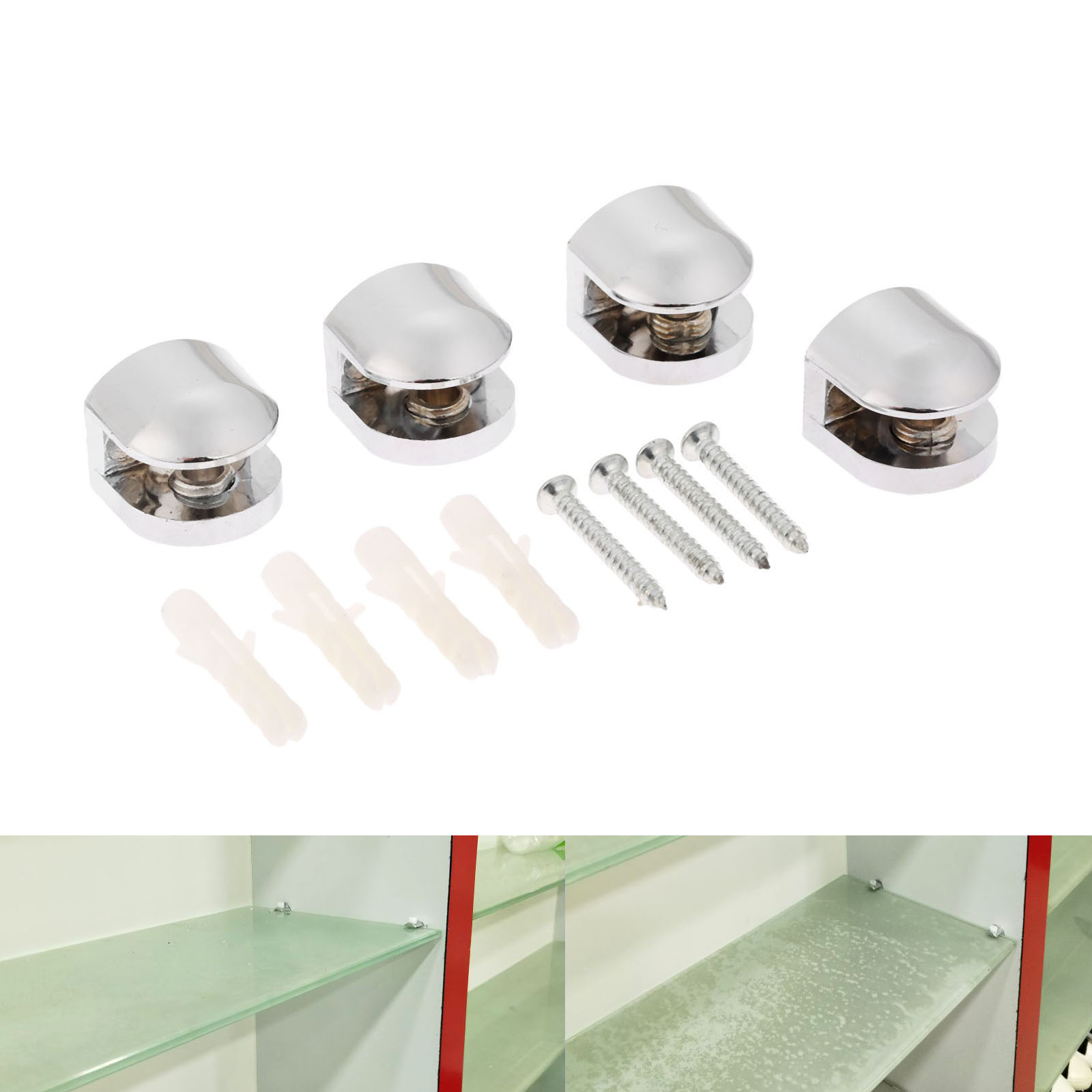 4 ชิ้น/เซ็ต ขายึดชั้นวางกระจกแ - Furniture Hardware Screws บทวิจารณ์และราคา