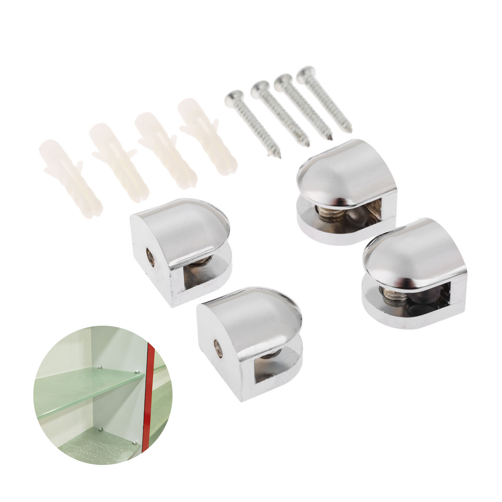 4 ชิ้น/เซ็ต ขายึดชั้นวางกระจกแ - Furniture Hardware Screws บทวิจารณ์และราคา