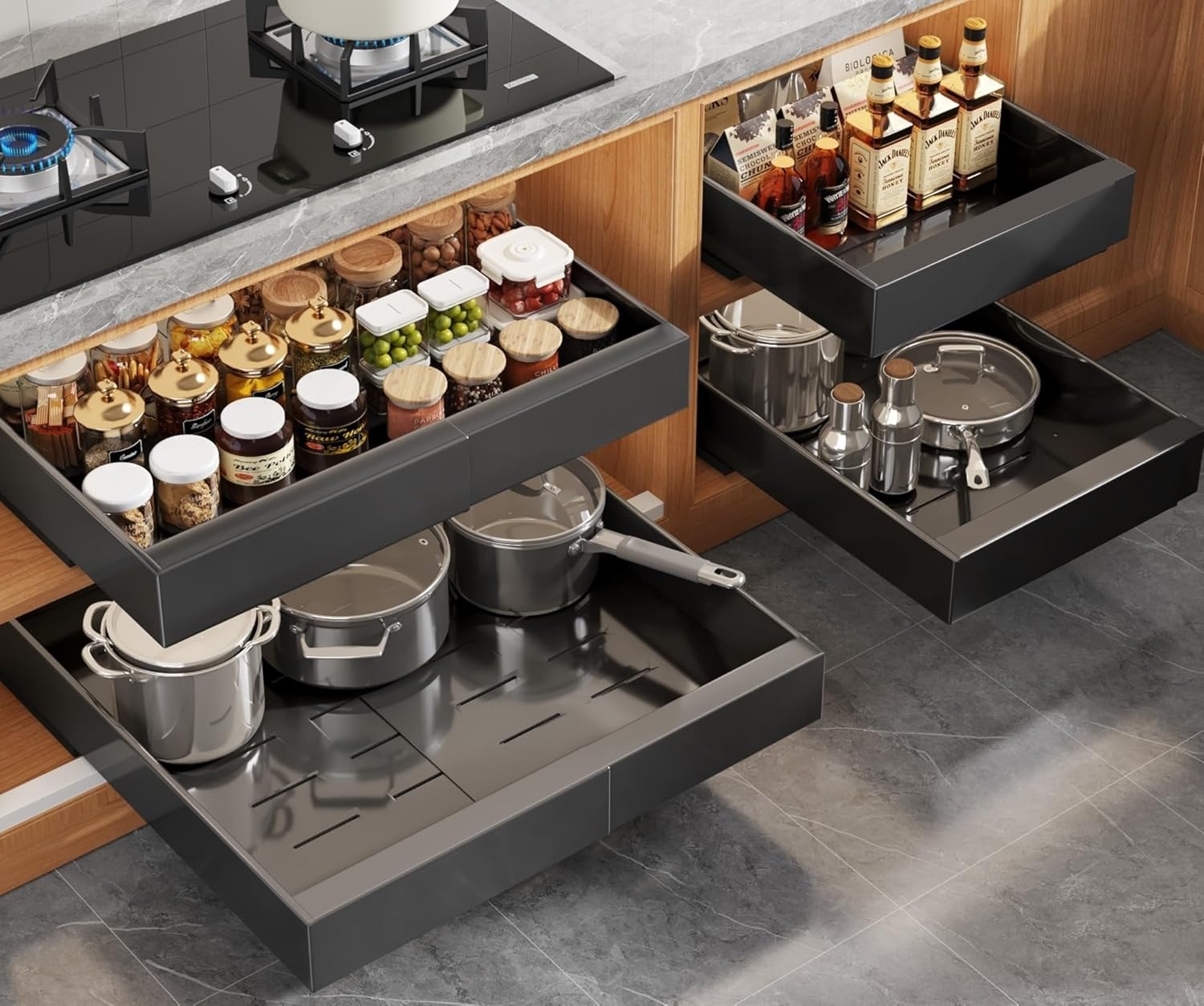 ขยายดึงตู้สําหรับกรอบตู้,อัพเก - Drawer Slide Pair บทวิจารณ์และราคา