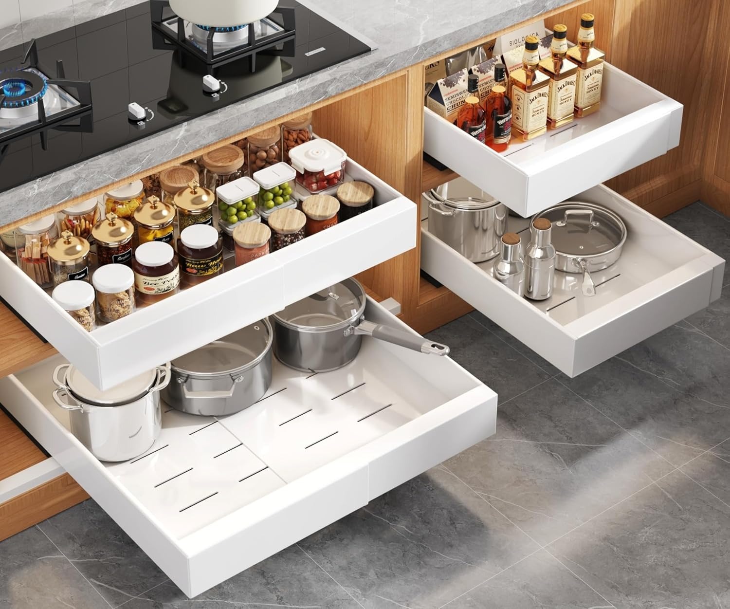 ขยายดึงตู้สําหรับกรอบตู้,อัพเก - Drawer Slide Pair บทวิจารณ์และราคา