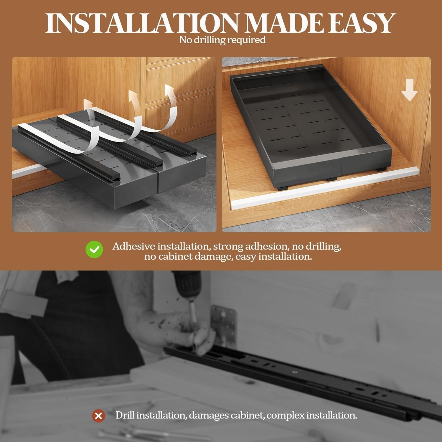 ขยายดึงตู้สําหรับกรอบตู้,อัพเก - Drawer Slide Pair บทวิจารณ์และราคา
