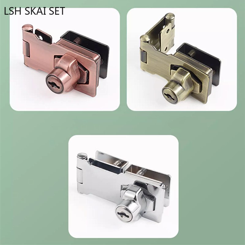 ชุดล็อกประตูกระจกแบบไม่เจาะล็อ - Furniture Hardware Store บทวิจารณ์และราคา