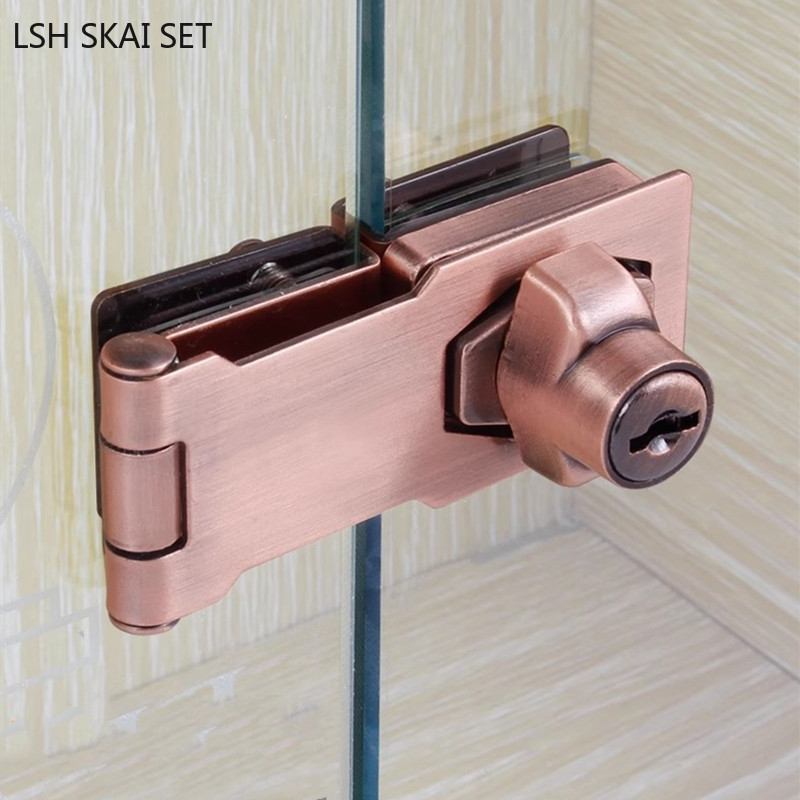 ชุดล็อกประตูกระจกแบบไม่เจาะล็อ - Furniture Hardware Store บทวิจารณ์และราคา