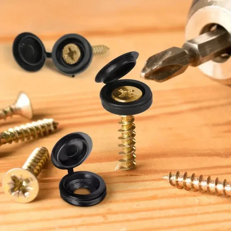 5/100PCS บานพับพลาสติกสกรูฝาคร - Furniture Hardware Screws บทวิจารณ์และราคา