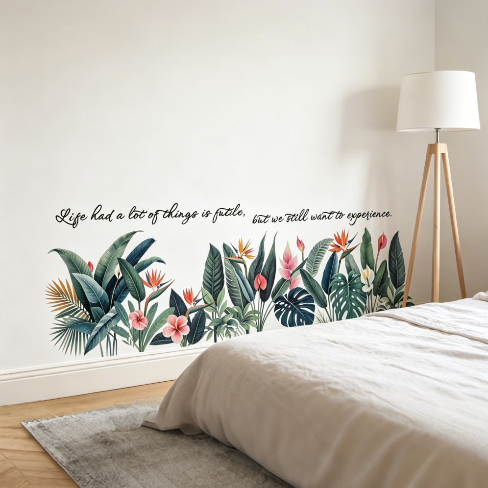 สติกเกอร์ติดผนังลายใบไม้เขตร้อ - Furniture Paradise & Hardware Ghaziabad Photos บทวิจารณ์และราคา