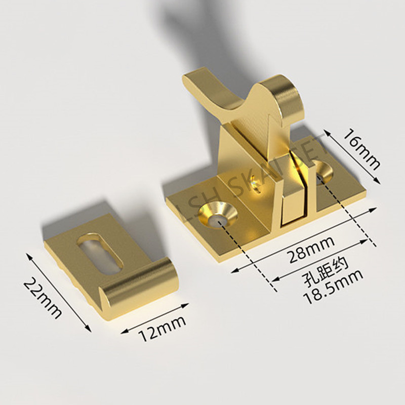 2 ชิ้น ตัวล็อคทองเหลืองคุณภาพส - Furniture Hook Hardware บทวิจารณ์และราคา