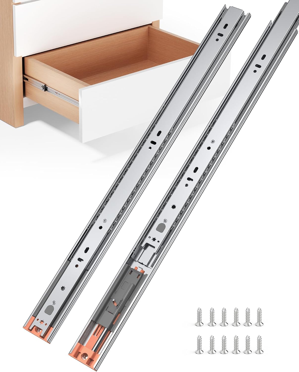 รางลิ้นชักแบบติดด้านข้างขนาด 2 - Drawer Slide Pair บทวิจารณ์และราคา