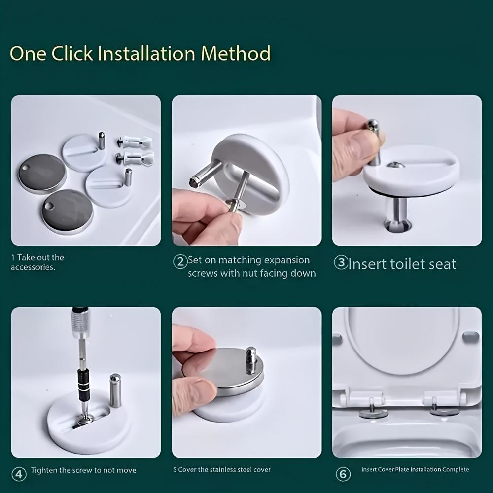 1 คู่ ข้อต่อฝารองนั่งชักโครกสแ - Furniture Hardware Screws บทวิจารณ์และราคา