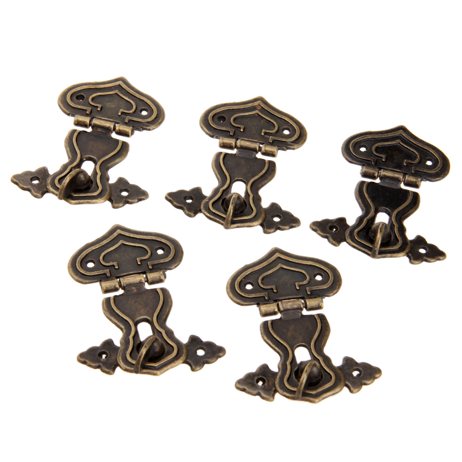5Pcs 63X47มม.โบราณล็อคโลหะตกแต - Furniture Hardware Screws บทวิจารณ์และราคา