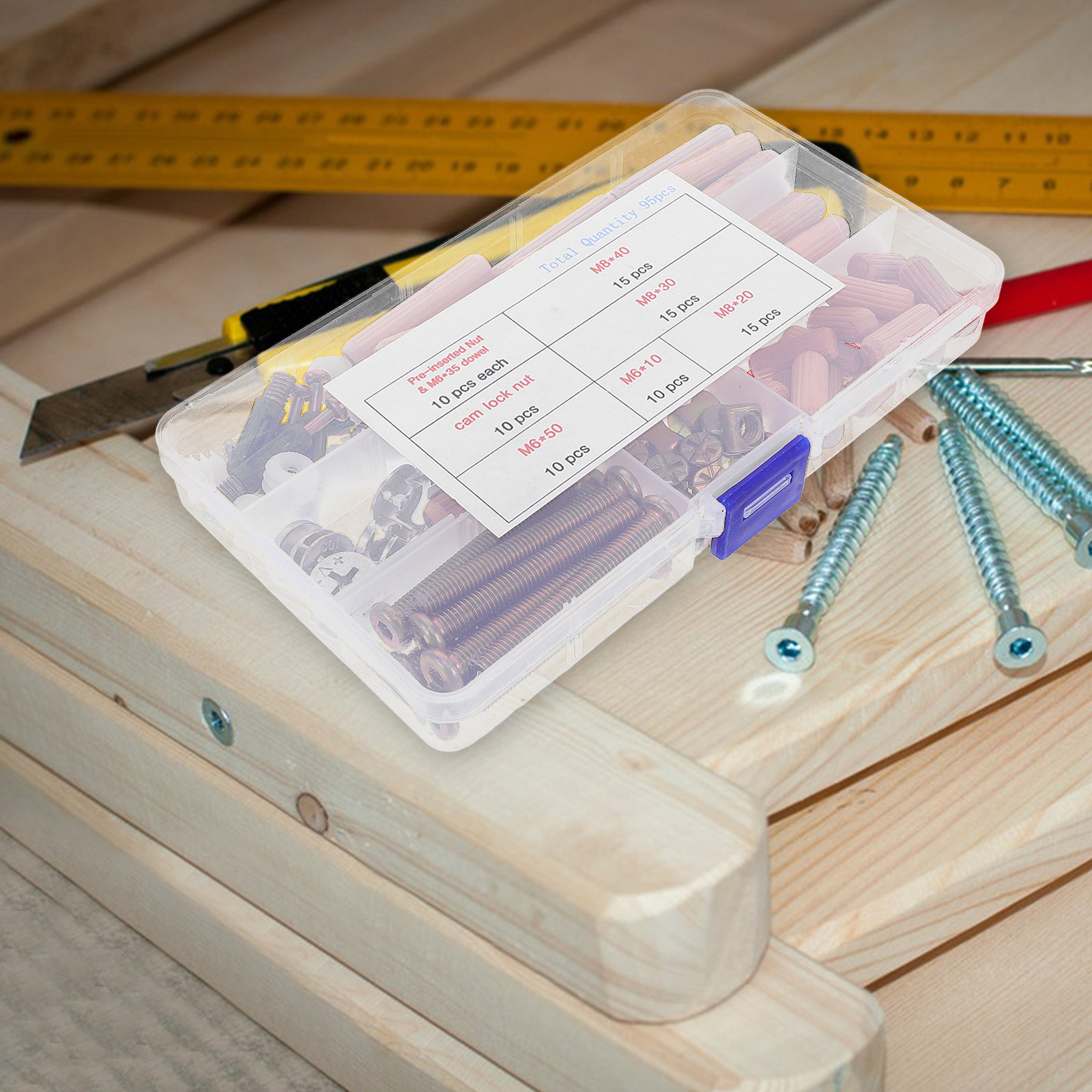 ชุดอุปกรณ์เชื่อมต่อเฟอร์นิเจอร - Furniture Hardware Screws บทวิจารณ์และราคา