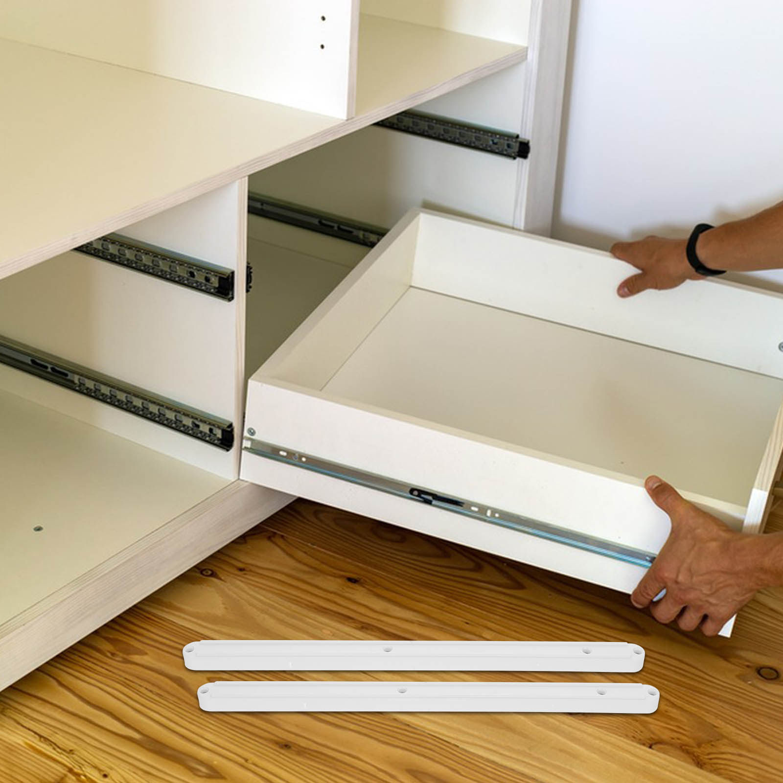 รางลิ้นชักพลาสติก 2 ชิ้น แบบเร - Drawer Slide Pair บทวิจารณ์และราคา